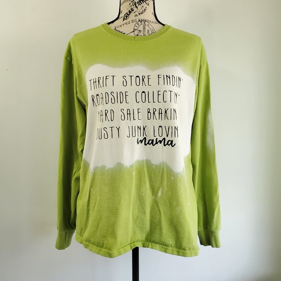 Tops - Bleached Distressed Thrifting Mama Shirt